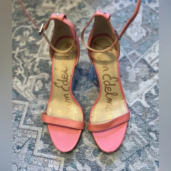 Sam Edelman Patti Monotone Leather Sandals, Light Coral - SIZE 10 - Picture 2 of 7